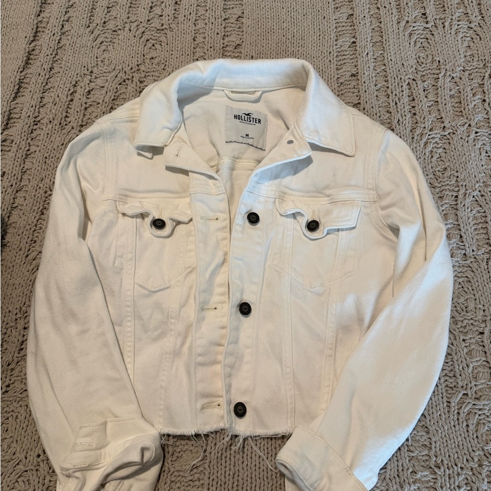 Hollister White Denim Jacket